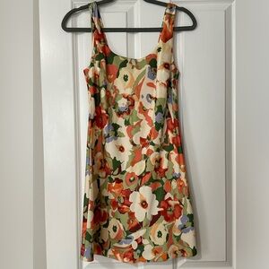 Abercrombie silk floral dress